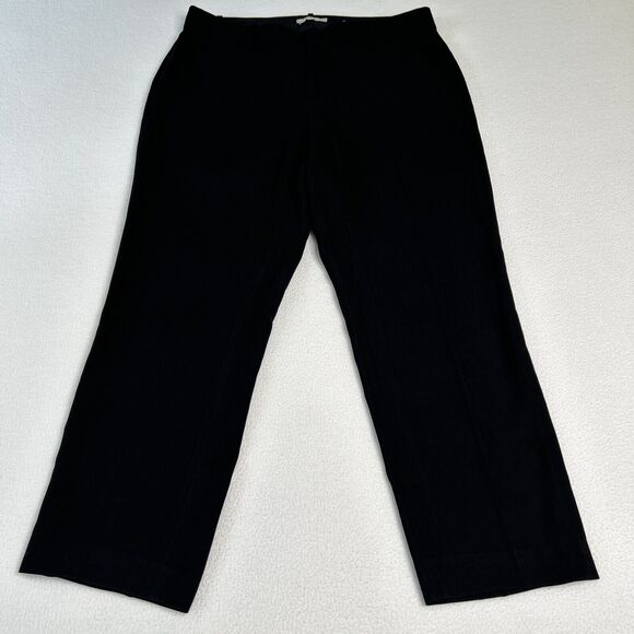 Vince Women's Size 10 Cropped Tapered Trousers Black VR68621640 - Picture 2 of 8